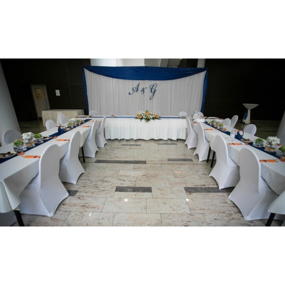 Kép 2/3 - Esküvői főasztali háttérdrapéria 3 x 2,5 m