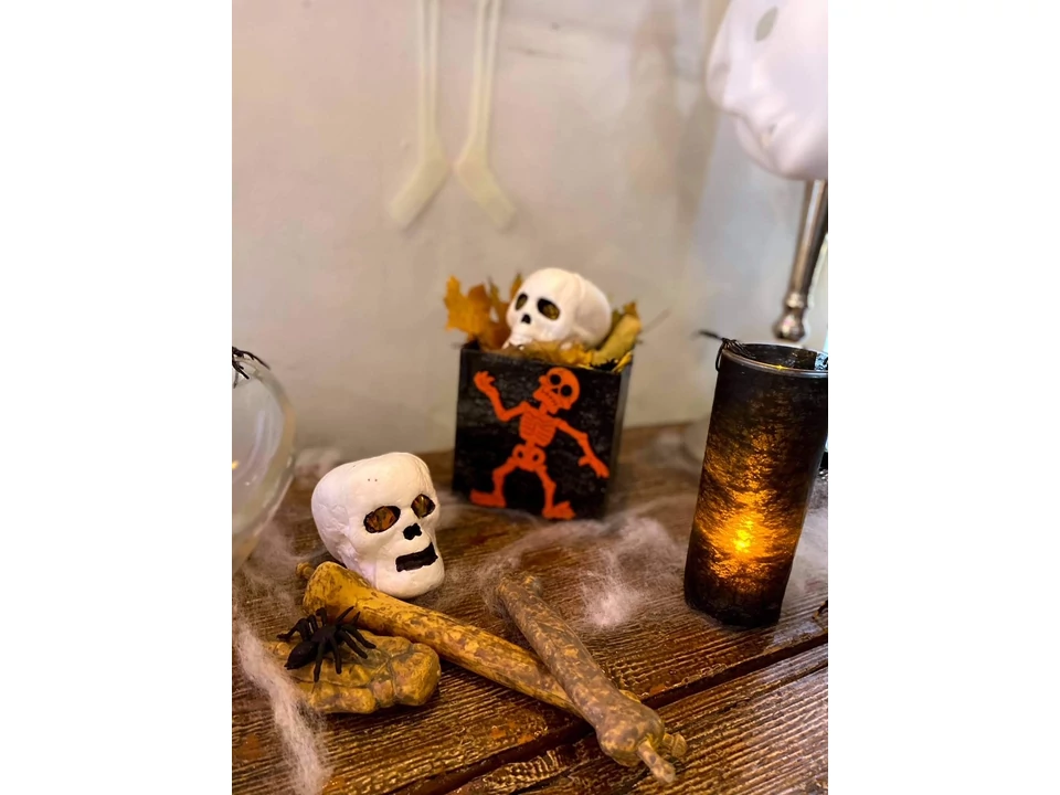 Halloween asztaldekoráció