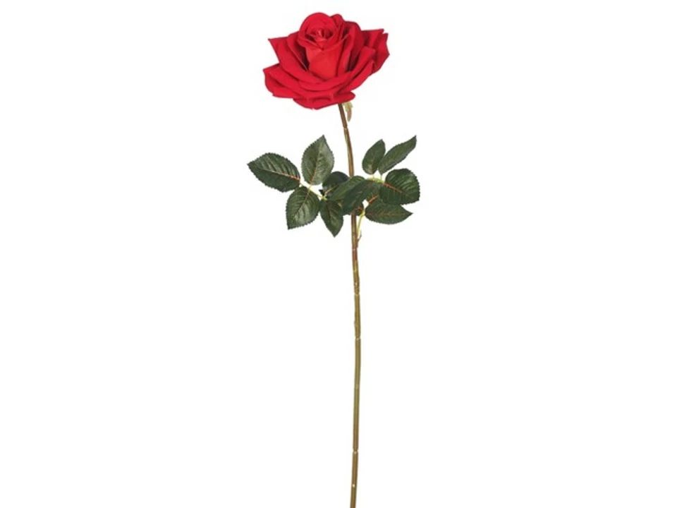 Selyemvirág rózsaszál piros
