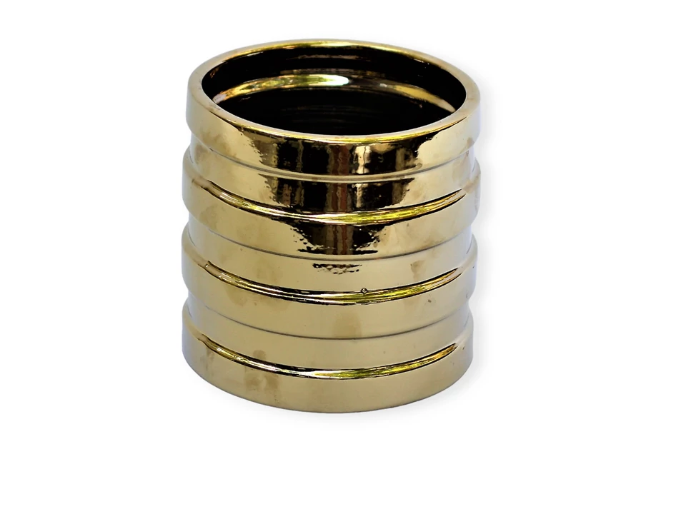 Arany színű porcelán kaspó2