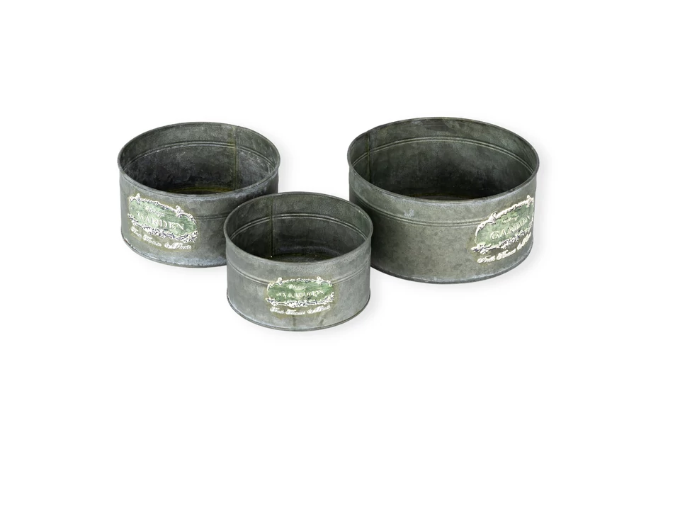 Bádog kerek kaspó kicsi