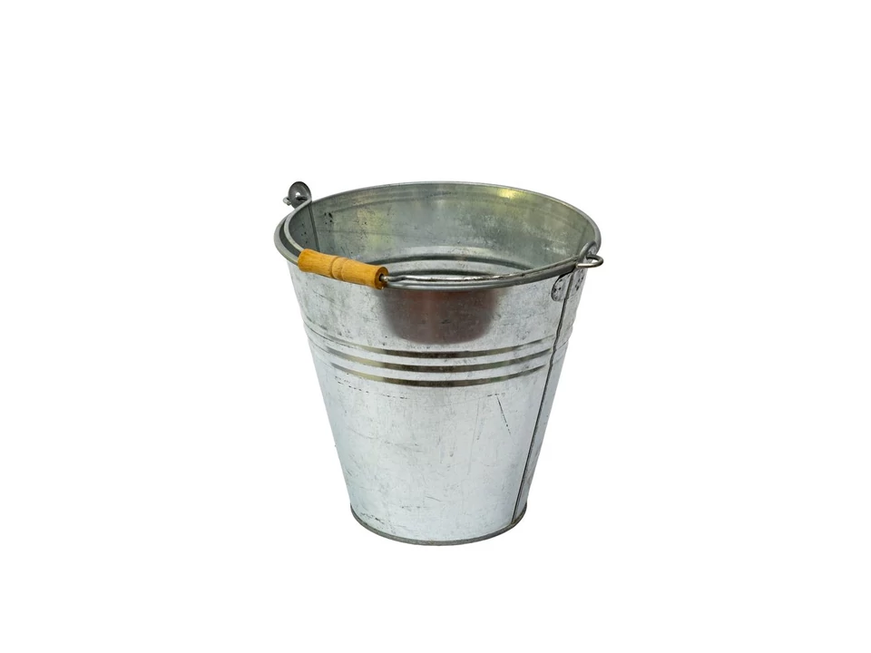 Bádog vödör szürke kicsi