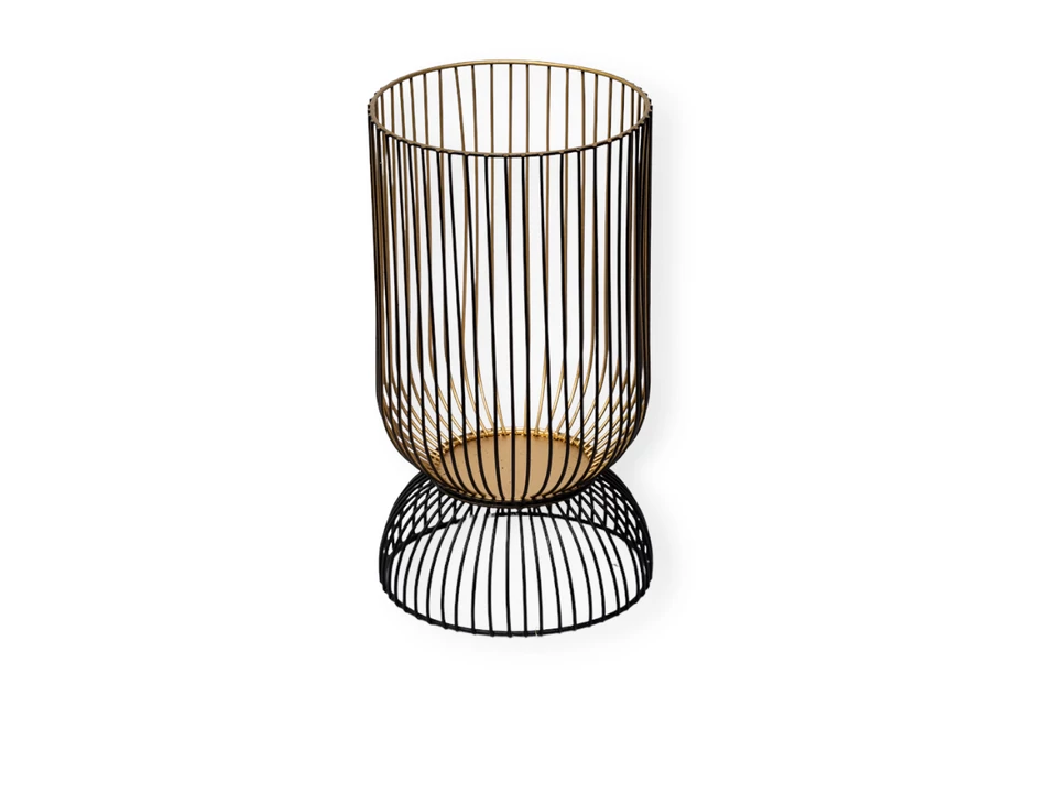 Fekete-arany rácsos kaspó nagy