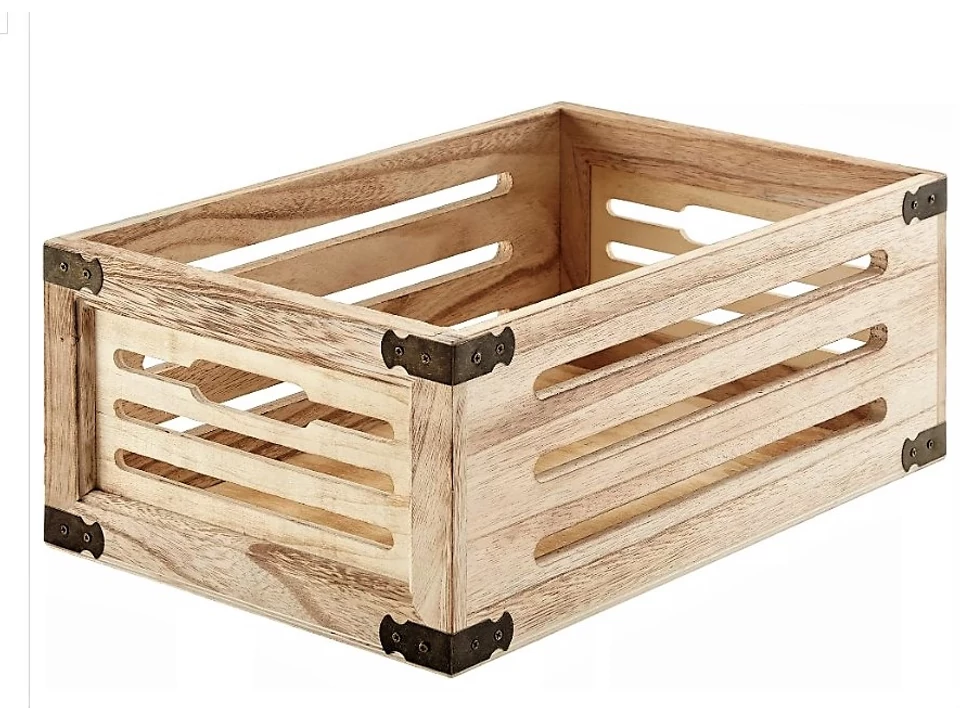 Natúr színű rácsos doboz kicsi