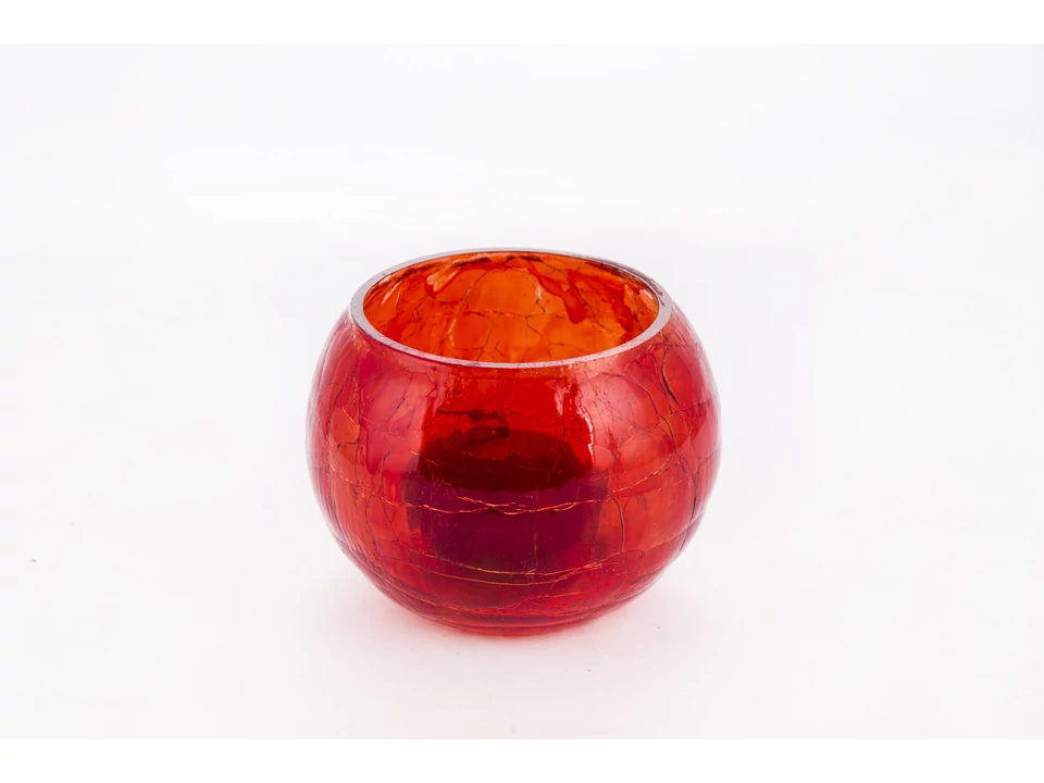 Mécsestartó piros mintás